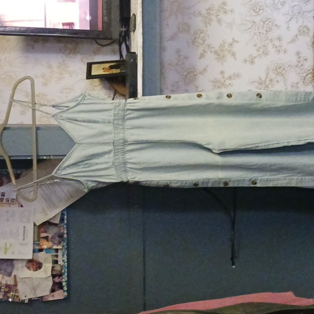 American Eagle Outfitters Light Blue Wide Leg Jumpsuit